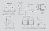 SEDUTA SEDILE OMSI SR-S16M modello  ribaltabile modello esaurito