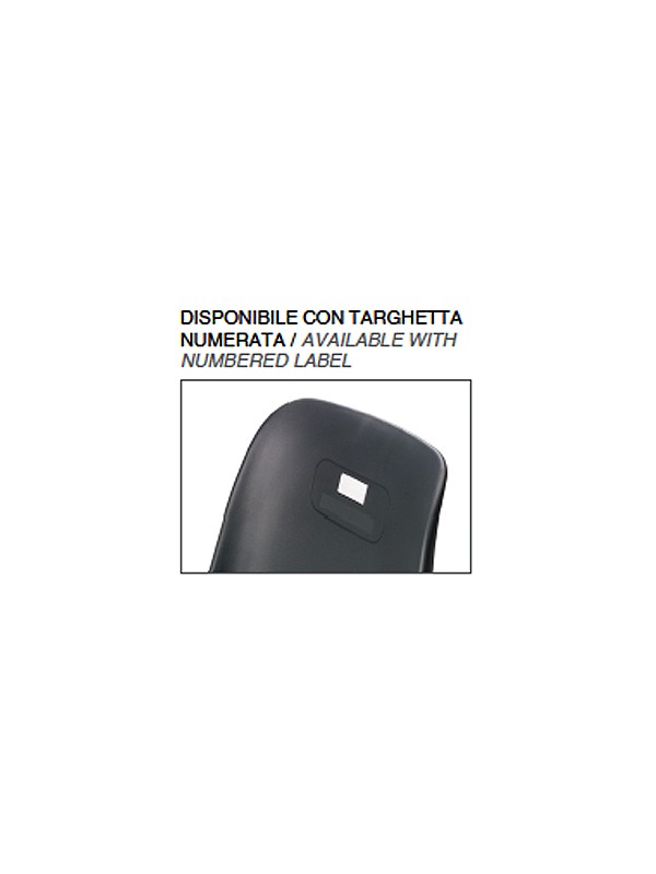 Scocca con schienale per tribuna e sedie OM D18 D18 ignifuga Blu R5017