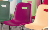 Scocca con schienale per tribuna e sedie OM D18 D18 ignifuga Blu R5017
