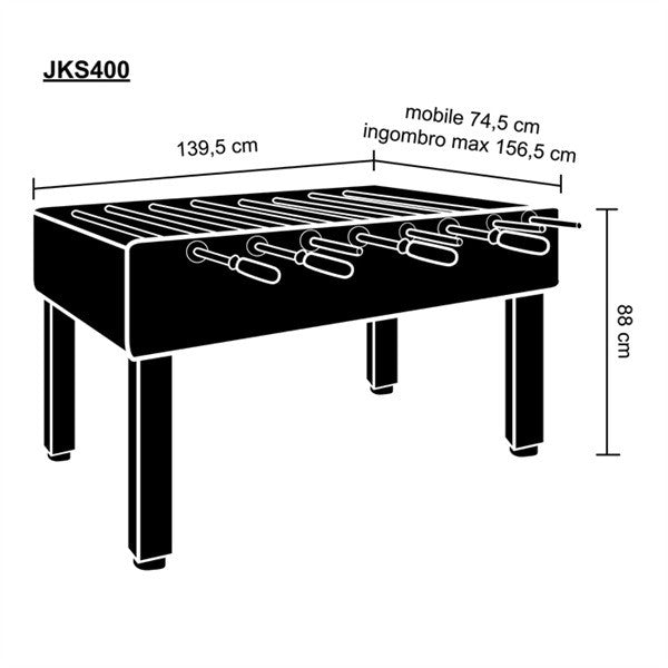 CALCIOBALILLA JKFITNESS JKS400 BLU ASTE RIENTRANTI