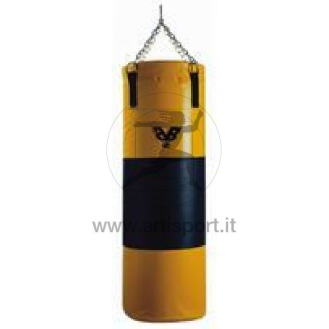 Sacco Boxe Vinile Fascia Cuoio H 100cm Diam 35cm 50Kg