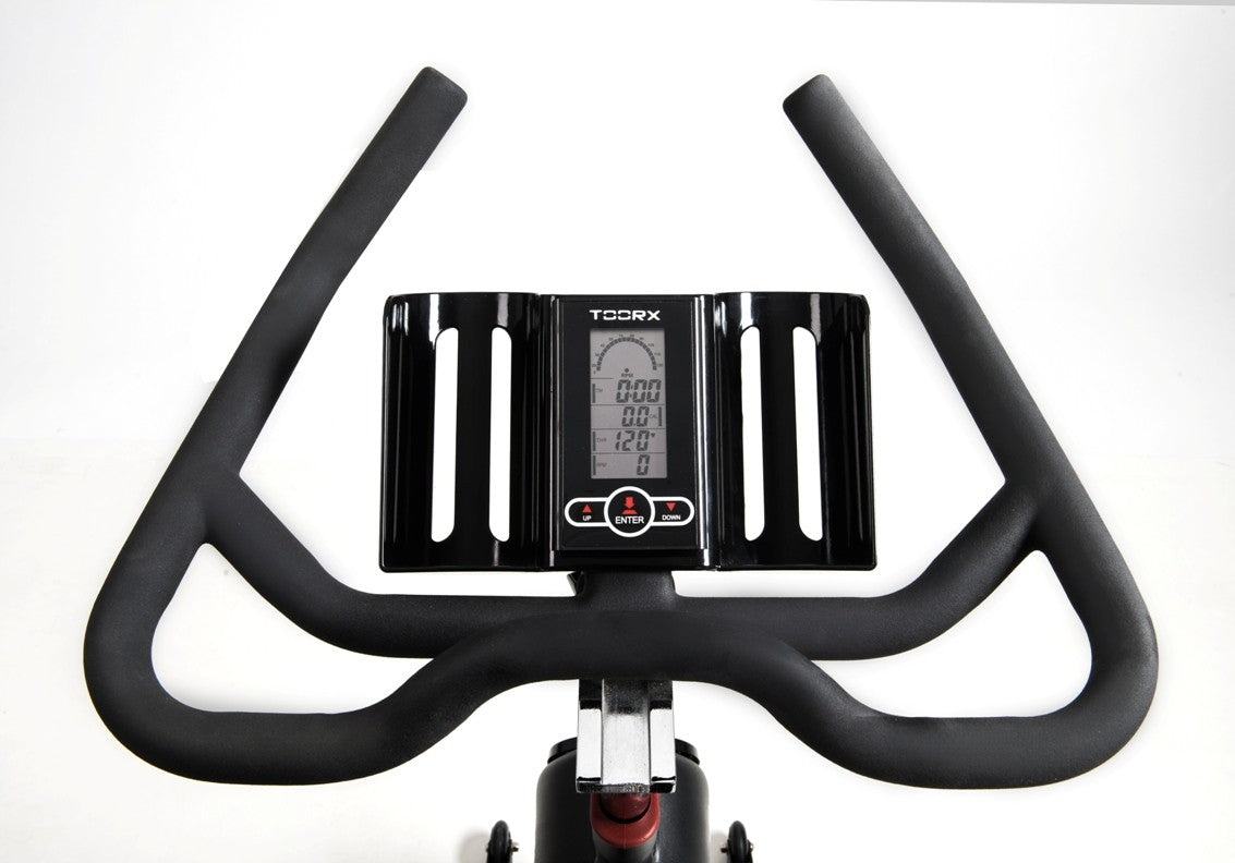 SPIN BIKE TOORX SRX 100 CON RICEVITORE FASCIA CARDIO INCLUSA Trasmissione a cinghia con pignone fisso