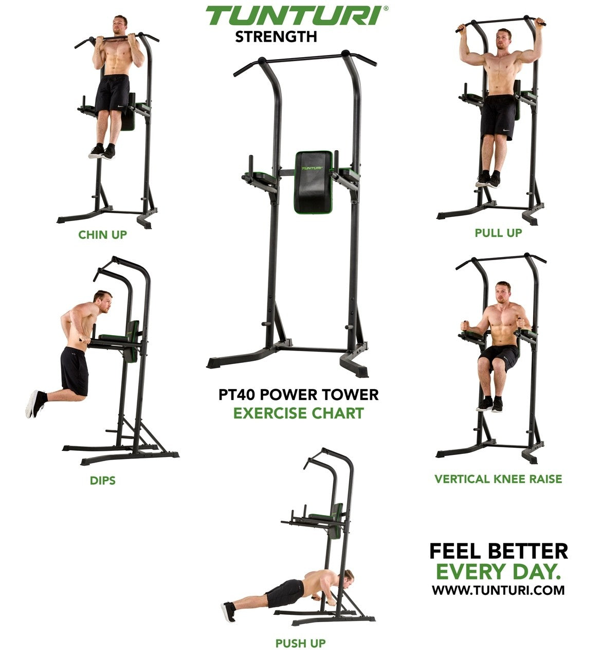 STAZIONE MULTIFUNZIONE TUNTURI PT40 POWER TOWER ART.17TSPT4000