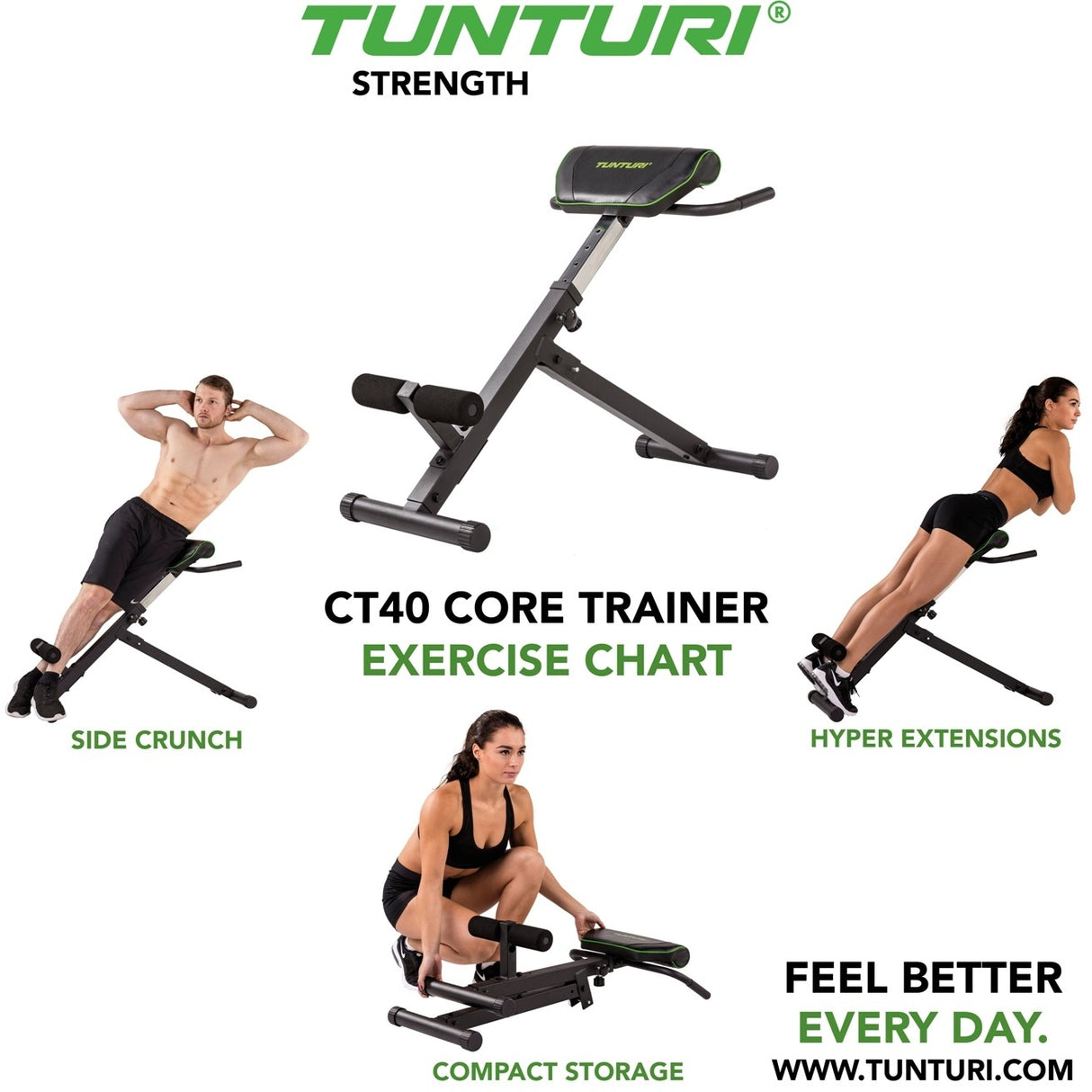 PANCA ADDOMINALI TUNTURI CT40 CORE TRAINER ART.17TSCT4000