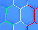 RETI CALCIO IN POLIPROPILENE H.T. mm 4 MAGLIA mm 80 C0028 tricolore o bicolore ,la coppia