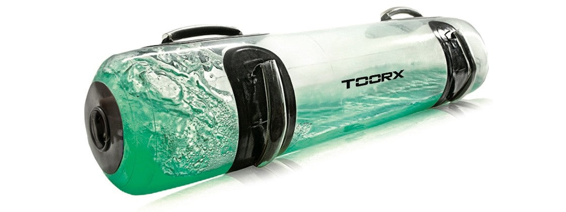 Water bag toorx con 4 impugnature in pvc trasparente vulcanizzato cm. 90, diametro cm. 27 cod. WBG