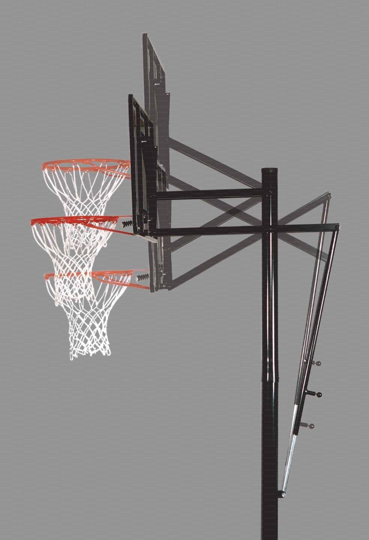 Mezzo impianto basket/minibasket mod. Orlando art 4229 posizionamento canestro da alt. 245 a 305 cm