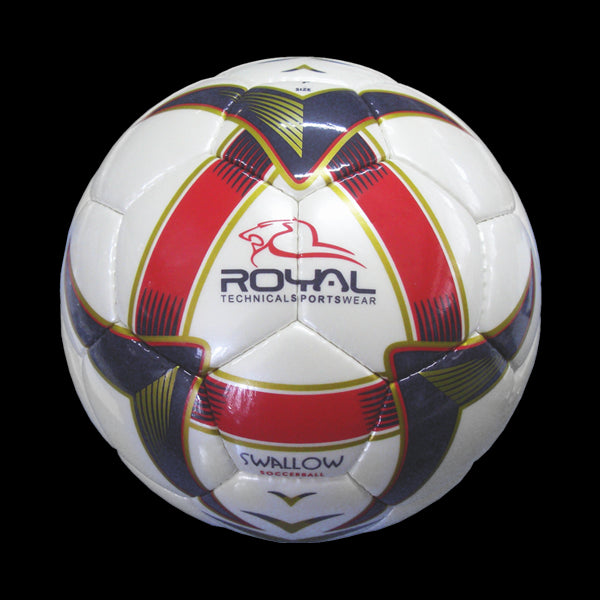 PALLONE CALCETTO ROYAL TROPHY MOD. SWALLOW BIANCO ROSSO  BLU  N° 4