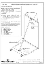 Specchio modulare su carrello liscio cm 100x170 h Art1703+1700 Specchio compreso