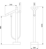 RUBINETTERIA PER VASCHE FREESTANDING misure: 170X20 cm GL02