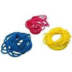 Elastico tubing rosso, poco resistente. Lunghezza 10 metri.