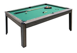 Biliardo Garlando Austin 7 Piano Gioco Cm. 200x100 Pool Di Dimensioni Professionali, Trasformabile In Tavolo Da Pranzo