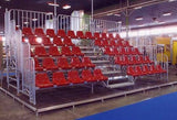 Tribuna fissa per esterno Art. C6 Posti a sedere 32 su  sedute scocca in PVC schienale basso
