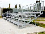 Tribuna fissa per esterno Art. C6 Posti a sedere 32 su  sedute scocca in PVC schienale basso