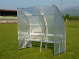 Panchina modello Light - Paio di fianchi Panchina Bordo Campo Modello "Light", struttura in alluminio, moduli da 1m, policarbonato alveolareART.6240/6241/6242