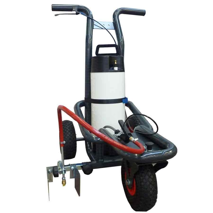 Carrello segnacampo a vernice ecologica pompa manuale con 3 ruote Art 6434