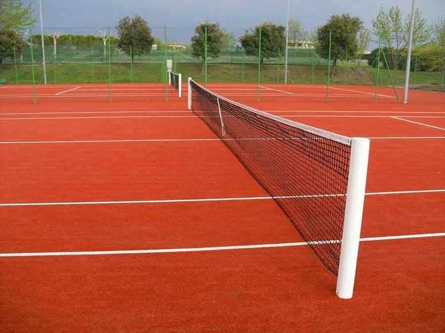 Impianto tennis alluminio sezione ovale 120x100 mm con meccanismi interni ART 7506