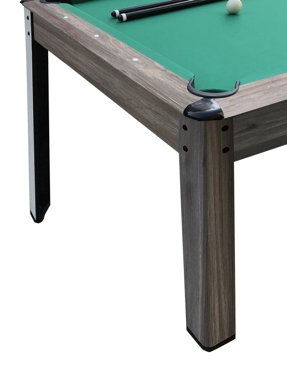 Biliardo Garlando Austin 6 Piano Gioco Cm. 180x90 Pool Di Dimensioni Professionali, Trasformabile In Tavolo Da Pranzo