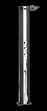 DOCCIA SOLARE IBRIDA FORMIDRA DADA PIU' 40Litri ANODIZZAZIONE INOSSIDABILE CON INSERTO IN LEGNO
