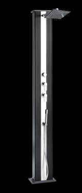DOCCIA SOLARE IBRIDA FORMIDRA DADA PIU' 40Litri ANODIZZAZIONE INOSSIDABILE CON INSERTO IN LEGNO