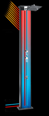 DOCCIA SOLARE IBRIDA FORMIDRA DADA PIU' 40Litri ANODIZZAZIONE INOSSIDABILE CON INSERTO IN LEGNO