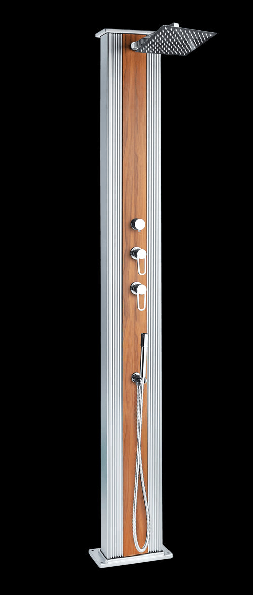 DOCCIA SOLARE IBRIDA FORMIDRA DADA PIU' 40Litri ANODIZZAZIONE INOSSIDABILE CON INSERTO IN LEGNO
