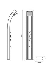 Doccia ibrida Dada Curve 40L Antracite / Alluminio spazzolato