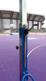 Mezzo impianto basket trasportabile Art B649-1 con tabellone per esterno