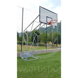 Impianto basket a traliccio trasportabile Art B650-1 corredato e completo di carrello x trasporto