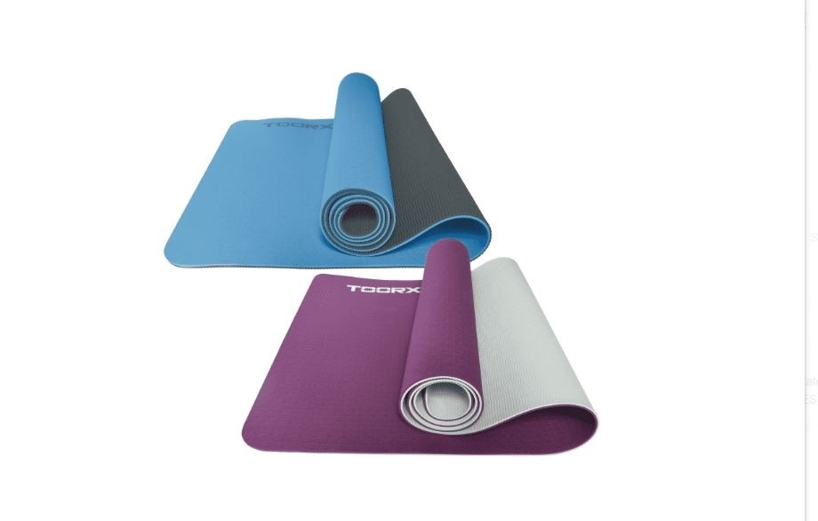 Materassino Per Yoga Superficie Antiscivolo Toorx cod MAT-184 Bicolore Rosso - Perla