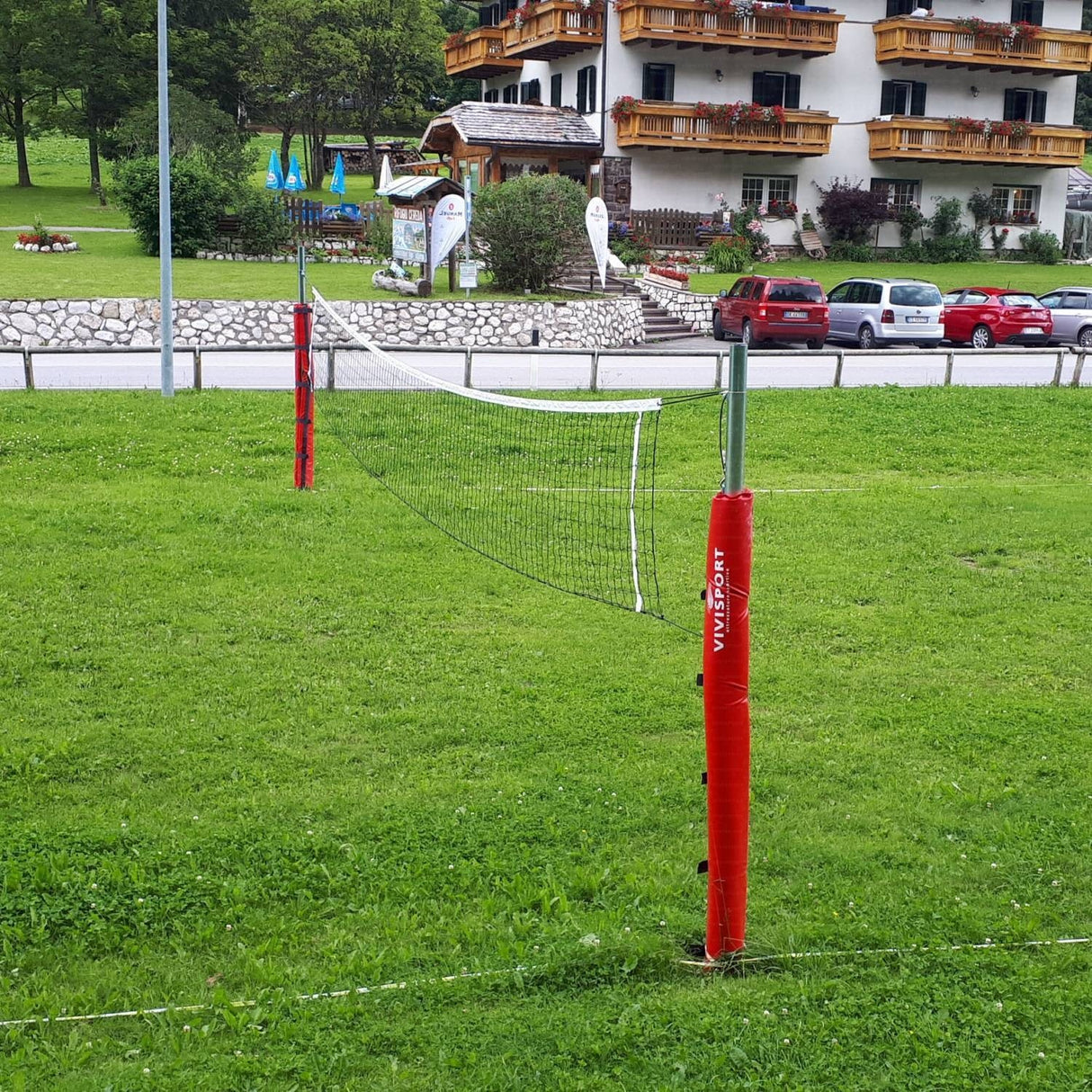 Impianto pallavolo monotubolare diam.70 mm con bussole zincato e tendirete Art 5002