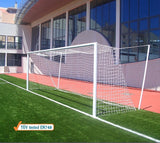 Coppia porte calcio regolamentari in alluminio traversa divisa a norma UNI EN 748 cm 732x244 Art. S04302