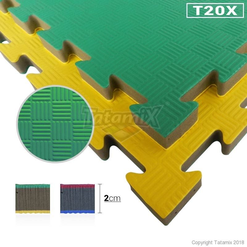 Tatami Incastro Taekwondo T20X Da 2cm Rosso-Blu Quantità Minima Per La Vendita 8 Moduli