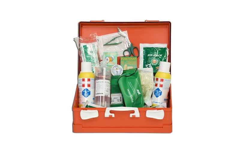 Cassetta medica portatile applicabile a parete con kit accessori secondo d.m. 388 Art. S07136