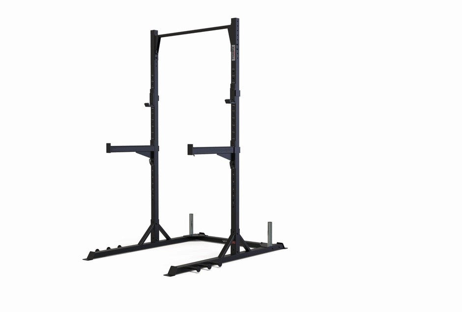 Coppia di supporti squat stand toorx cod.WLX-3200 con 6 barre in acciaio per elastici