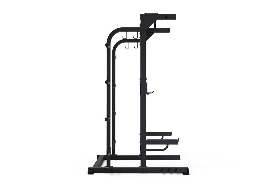 Half rack con 8 barre in acciaio per elastici toorx WLX-3400 e traliccio multipresa superiore