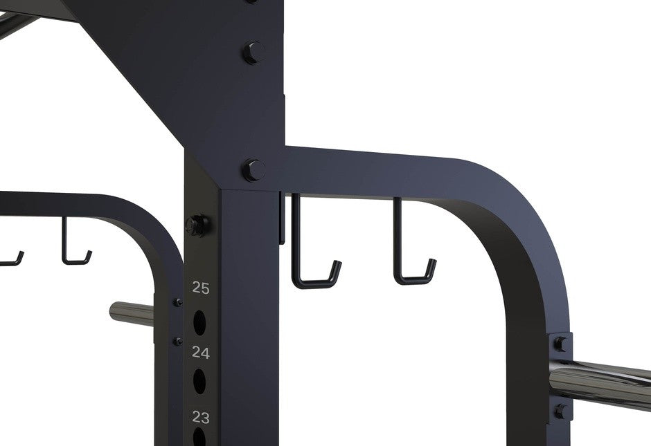 Half rack con 8 barre in acciaio per elastici toorx WLX-3400 e traliccio multipresa superiore