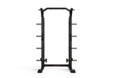 Half rack con 8 barre in acciaio per elastici toorx WLX-3400 e traliccio multipresa superiore