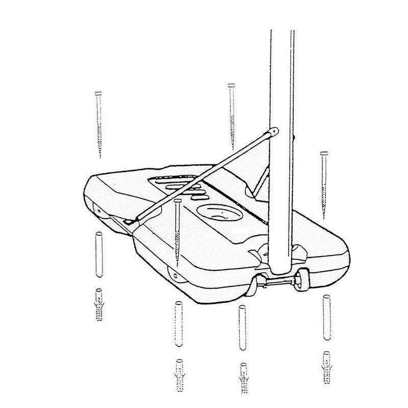 IMPIANTO BASKET TRASPORTABILE BASKET EASY HIGH POWER  altezza cm 200 a cm. 260