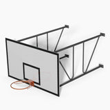 Impianto basket fisso, tabelloni in legno, sbalzo 320 cm.  ART. 4262