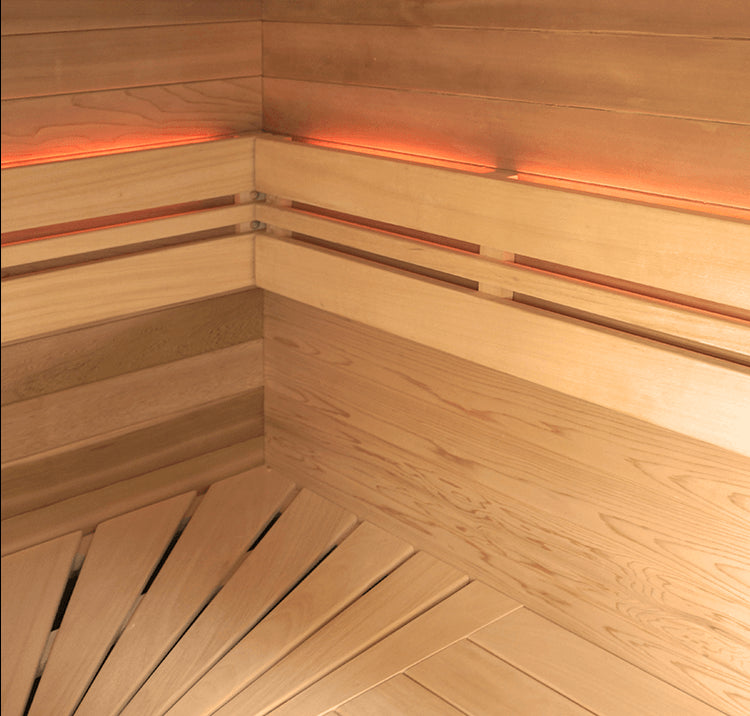 Sauna A Vapore Finlandese Tradizionale Eccolo 6 Posti Fornello da 4,5 kW e pietre incluse HL-EC04PK