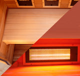 SAUNA MULTIWAVE 2 POSTI AL QUARZO E MAGNESIO INFRAROSSI CEDRO ROSSO