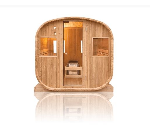 SAUNA ESTERNO BARREL CON IL TETTO-Tradizionale