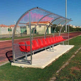 Panchina mod Standard da 1 mt in alluminio copertura in policarbonato trasparente ART.6249