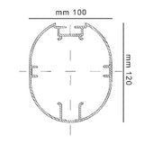 Bussole per impianto Pallavolo sez Ovoidale 95x110mm atre misure a richiesta la coppia