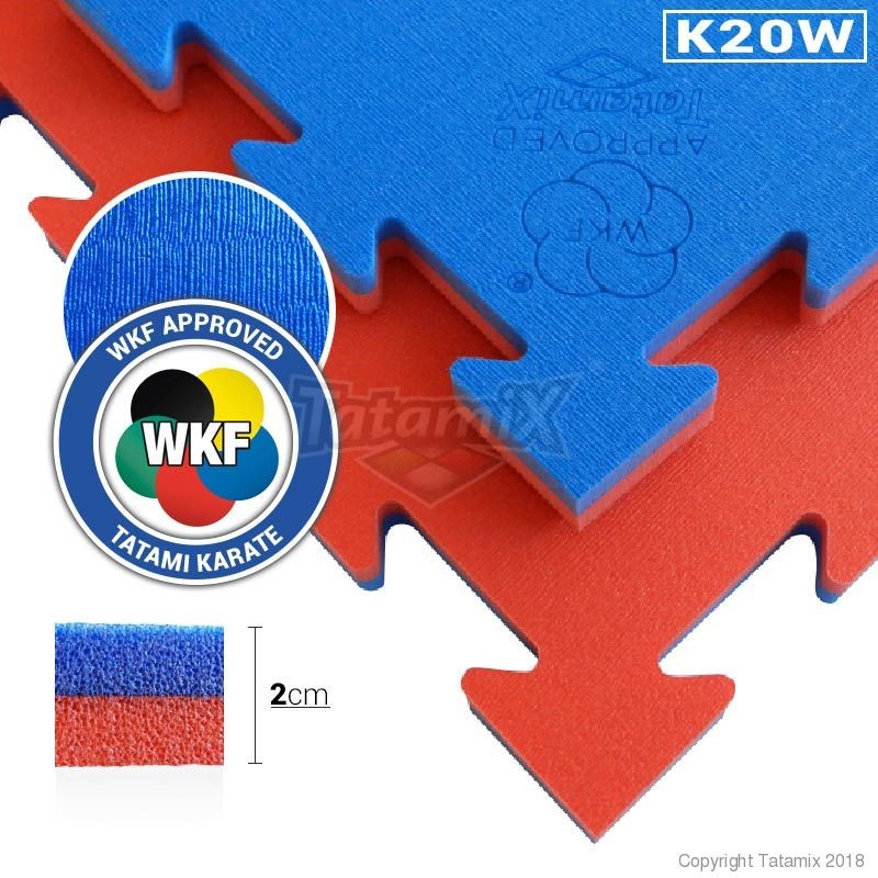 Tatami K20W Da 2cm Approvato Dalla Wkf Blu-rosso Quantità minima per la vendita 9 moduli