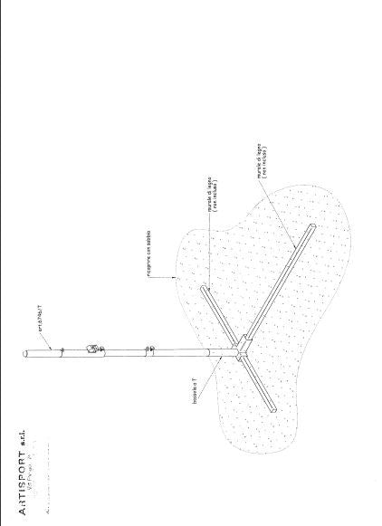 Impianto beach volley zincato mm.50 Art. V709-R in tubo di  acciaio mod. standard con bussola a croce