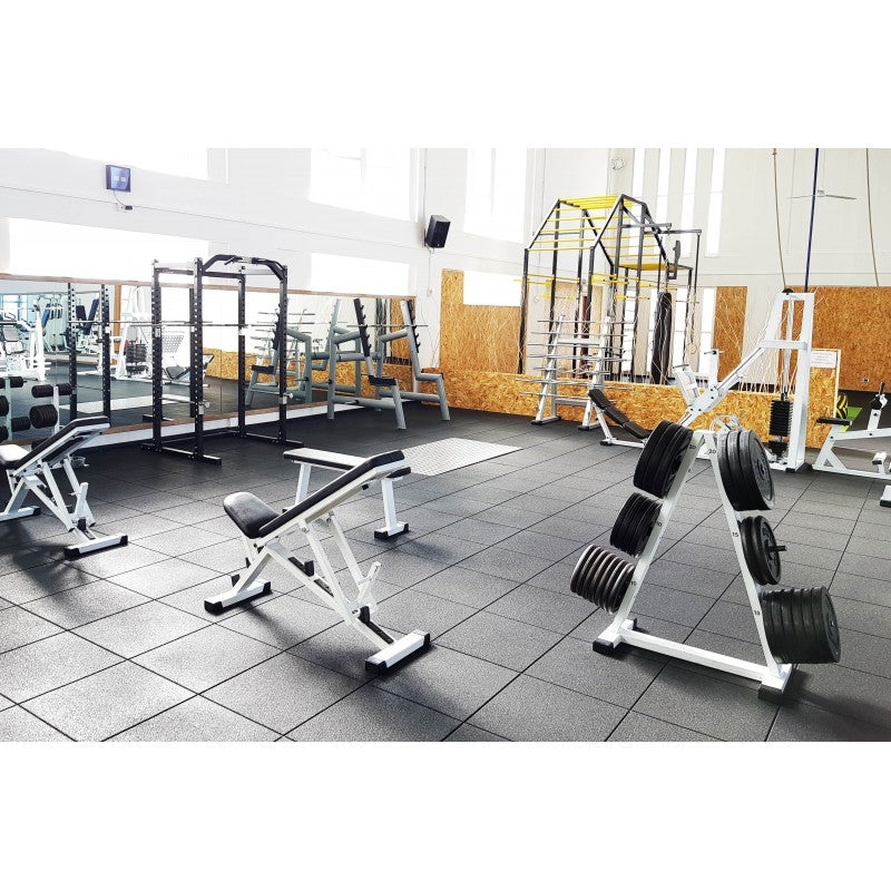 Pavimentazione SQUARE Gomma Fit mattonella antitrauma gomma1x1mt nero