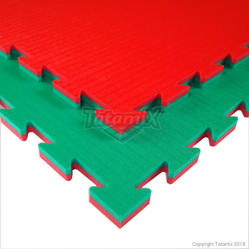 Tatami Incastro Karate K20L-50 Dim 50x50x2cm Rosso-Verde Kit 4 Pezzi Quantità minima per la vendita 2 Kit