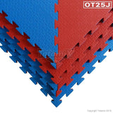 Tatami In Eva 100x100x2,5cm OTK25J Ottagono Approvato WT Rosso-blu Kit 8 Pezzi